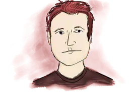 Portrait drawing of Jens Roland