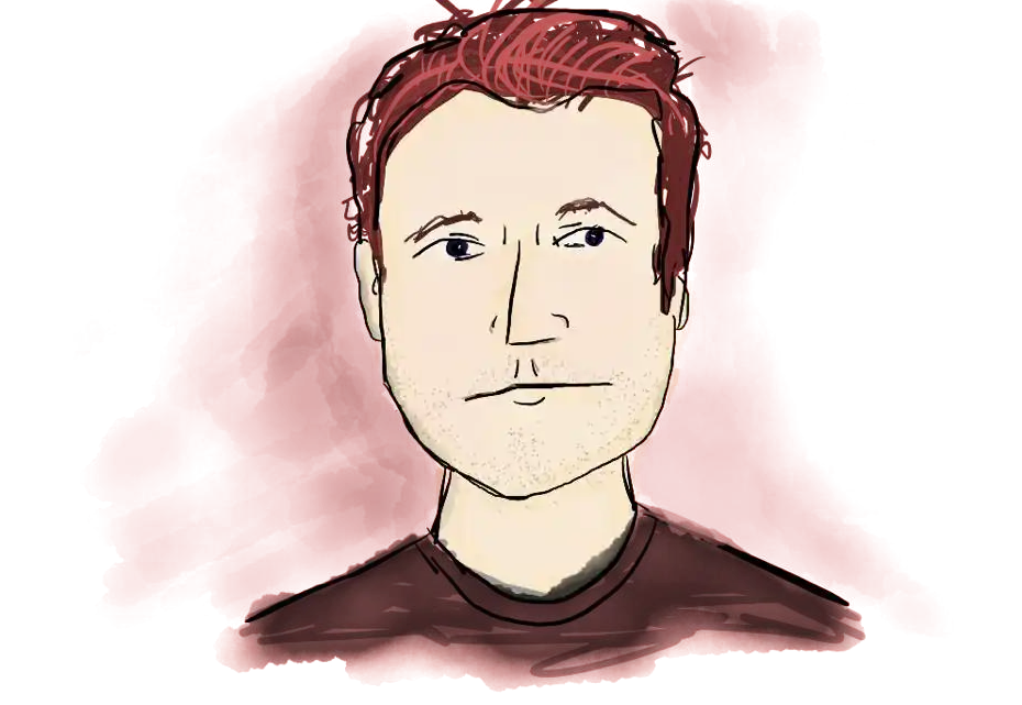 Portrait drawing of Jens Roland